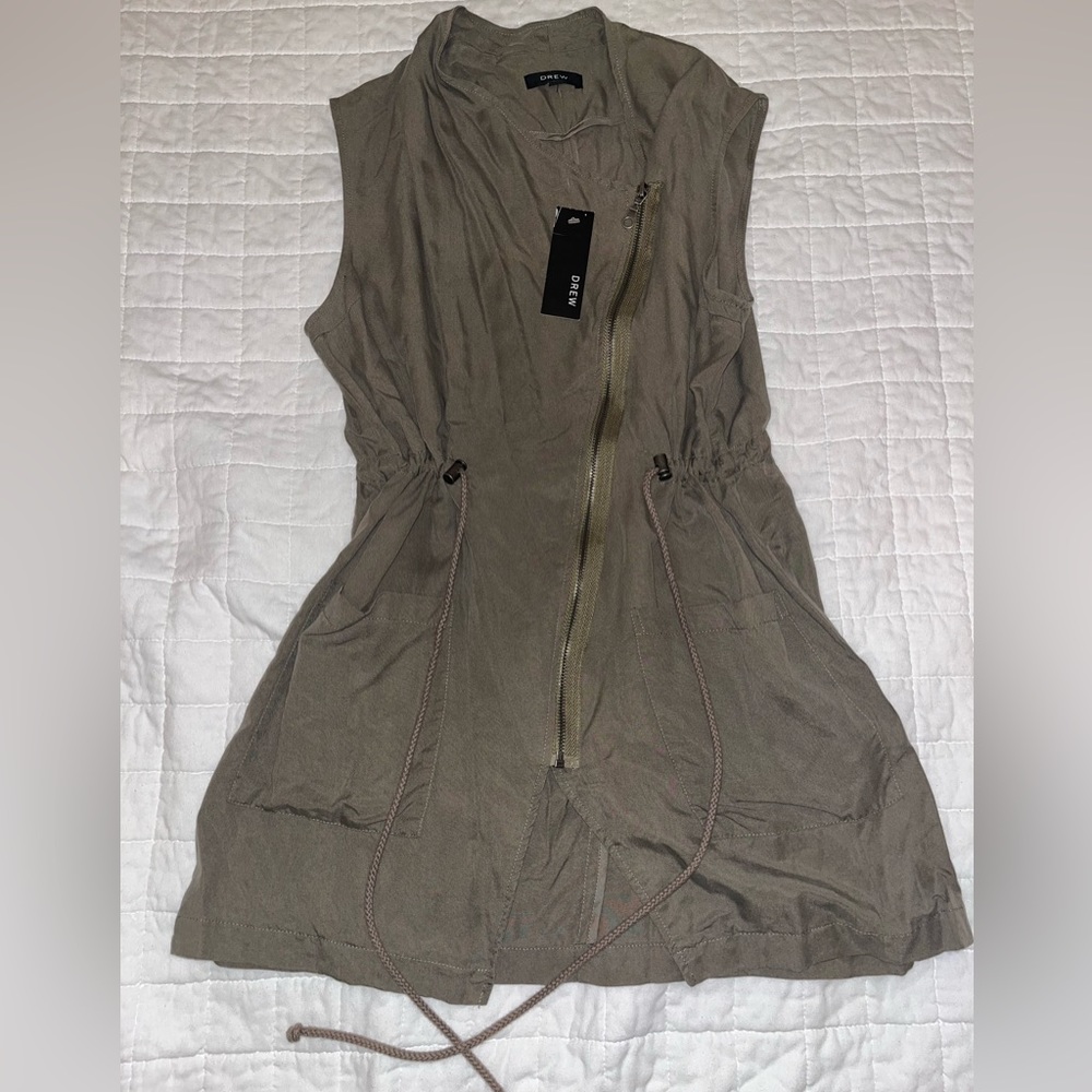 Drew Olive Green Vest Size XS